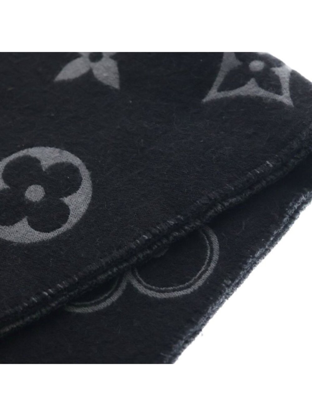 Louis Vuitton Echarpe Monogram Vivienne Wool Scarf Black - Picture 6 of 6